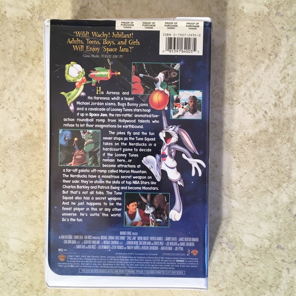 3/$20 Space Jam VHS Tape - Picture 3 of 4